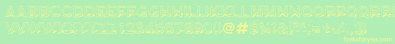 Copper9 Font – Yellow Fonts on Green Background