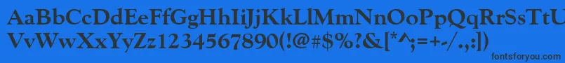 Goudyoldstytextbol Font – Black Fonts on Blue Background