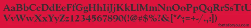 Goudyoldstytextbol Font – Black Fonts on Red Background