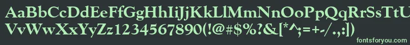 Goudyoldstytextbol Font – Green Fonts on Black Background