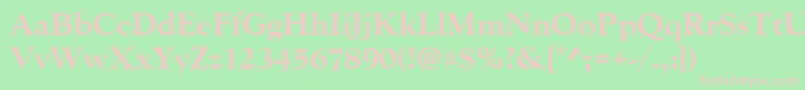 Goudyoldstytextbol Font – Pink Fonts on Green Background