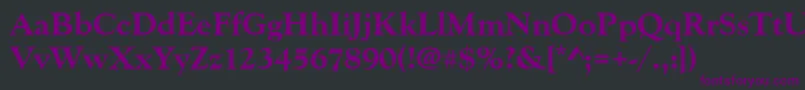 Goudyoldstytextbol Font – Purple Fonts on Black Background