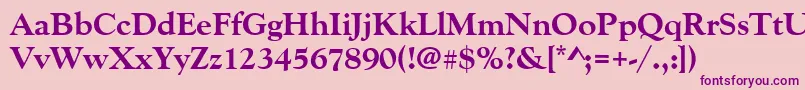 Goudyoldstytextbol Font – Purple Fonts on Pink Background