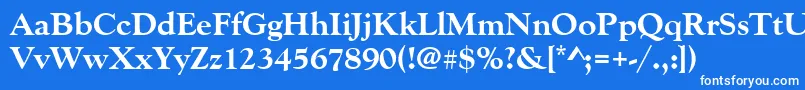 Goudyoldstytextbol Font – White Fonts on Blue Background