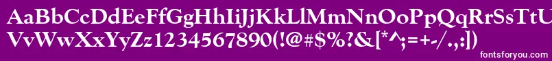 Goudyoldstytextbol Font – White Fonts on Purple Background