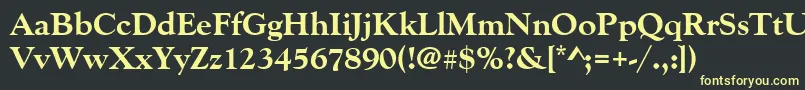 Goudyoldstytextbol Font – Yellow Fonts on Black Background