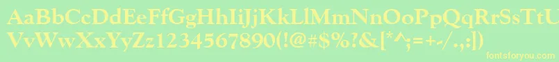 Подробнее о шрифте Goudyoldstytextbol Шрифт Goudyoldstytextbol – жёлтые шрифты на зелёном фоне