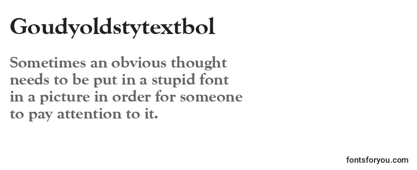 Review of the Goudyoldstytextbol Font