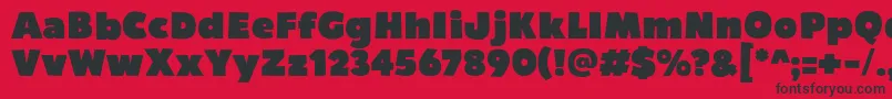 Bumpo Font – Black Fonts on Red Background