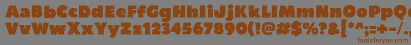 Bumpo Font – Brown Fonts on Gray Background