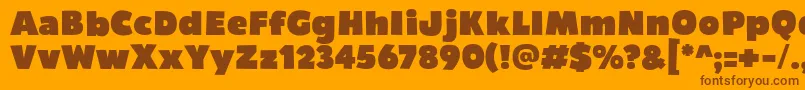 Bumpo Font – Brown Fonts on Orange Background