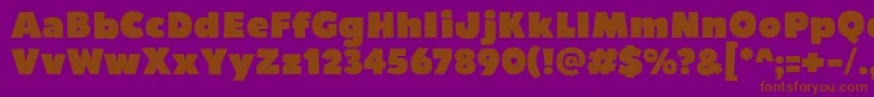 Bumpo Font – Brown Fonts on Purple Background