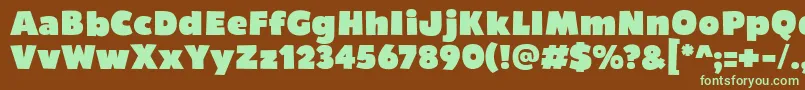 Bumpo Font – Green Fonts on Brown Background