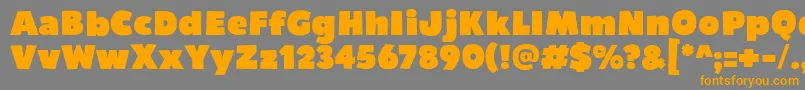 Bumpo Font – Orange Fonts on Gray Background
