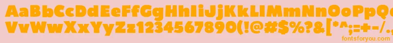 Bumpo Font – Orange Fonts on Pink Background