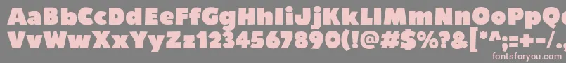 Bumpo Font – Pink Fonts on Gray Background