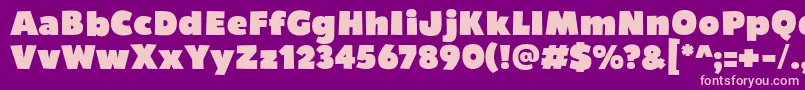 Bumpo Font – Pink Fonts on Purple Background