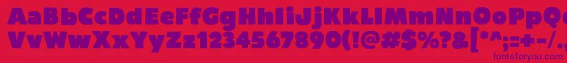 Bumpo Font – Purple Fonts on Red Background