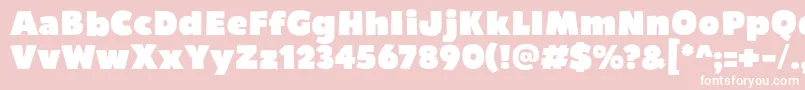 Bumpo Font – White Fonts on Pink Background