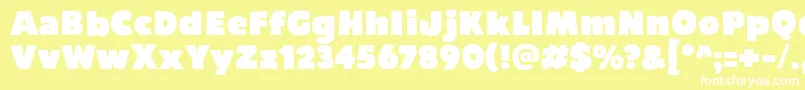 Bumpo Font – White Fonts on Yellow Background