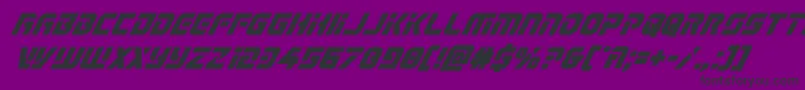 Fonte Legiosabinaboldital – fontes pretas em um fundo violeta