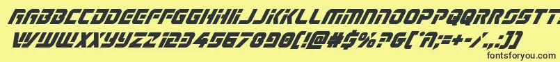 Legiosabinaboldital Font – Black Fonts on Yellow Background