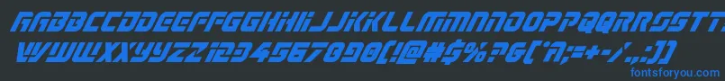 Legiosabinaboldital Font – Blue Fonts on Black Background