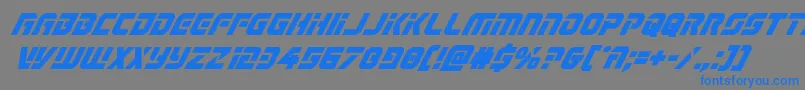 Legiosabinaboldital Font – Blue Fonts on Gray Background