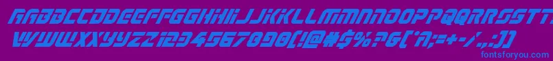 Legiosabinaboldital Font – Blue Fonts on Purple Background