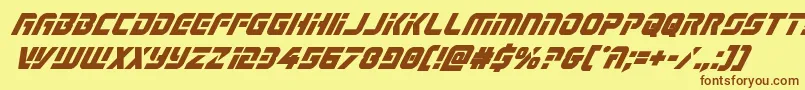 Legiosabinaboldital Font – Brown Fonts on Yellow Background