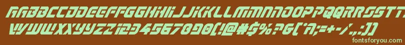 Legiosabinaboldital Font – Green Fonts on Brown Background