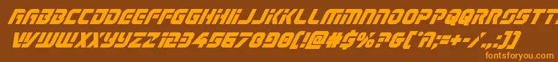 Legiosabinaboldital Font – Orange Fonts on Brown Background