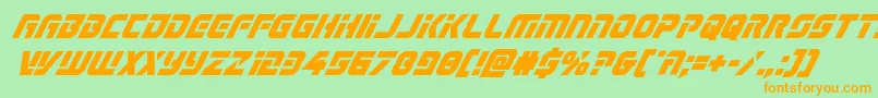 Legiosabinaboldital Font – Orange Fonts on Green Background