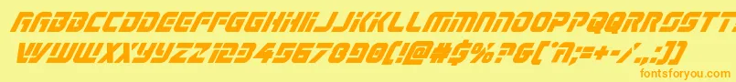 Legiosabinaboldital Font – Orange Fonts on Yellow Background