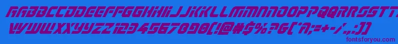 Legiosabinaboldital Font – Purple Fonts on Blue Background