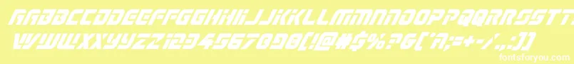 Legiosabinaboldital Font – White Fonts on Yellow Background