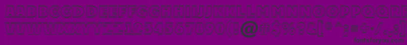 Шрифт Plakattitul2otlExtrabold – чёрные шрифты на фиолетовом фоне