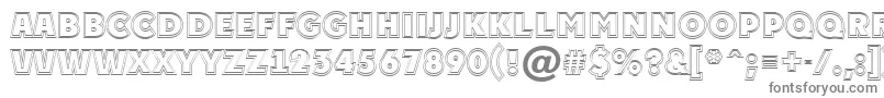 フォントPlakattitul2otlExtrabold – 白い背景に灰色の文字
