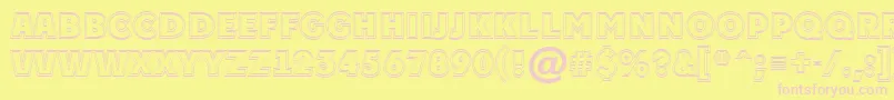 Plakattitul2otlExtrabold Font – Pink Fonts on Yellow Background