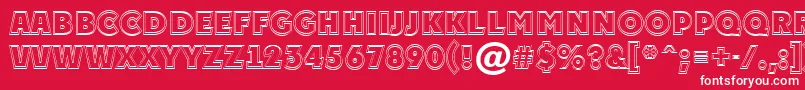 Plakattitul2otlExtrabold Font – White Fonts on Red Background