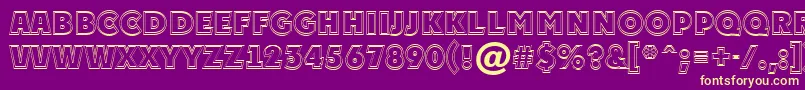 Plakattitul2otlExtrabold Font – Yellow Fonts on Purple Background