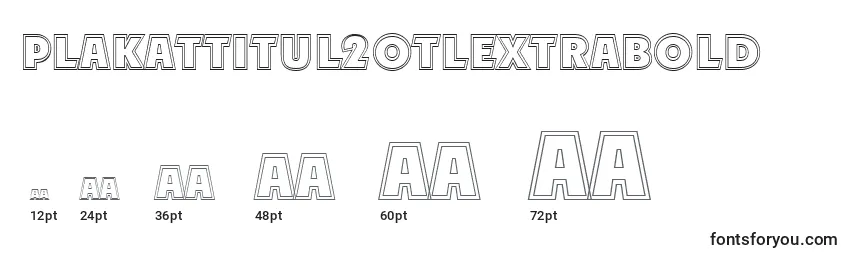 Размеры шрифта Plakattitul2otlExtrabold
