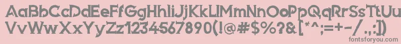 フォントArmed – ピンクの背景に灰色の文字