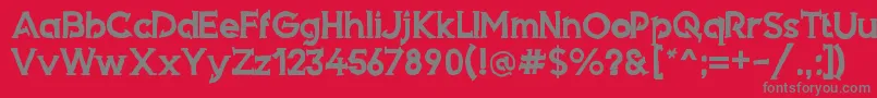 Armed Font – Gray Fonts on Red Background