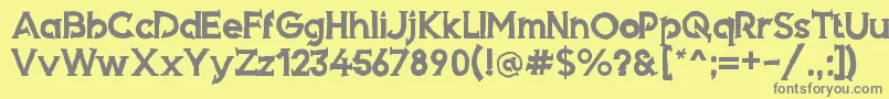 Armed Font – Gray Fonts on Yellow Background