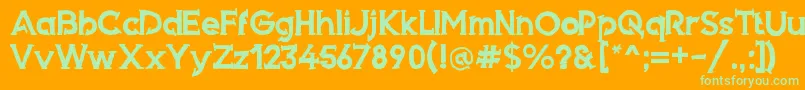 Armed Font – Green Fonts on Orange Background