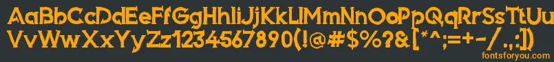 Armed Font – Orange Fonts on Black Background