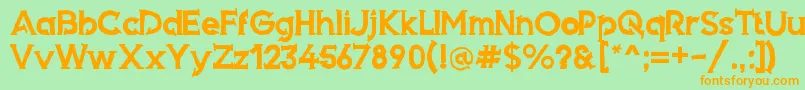 Armed Font – Orange Fonts on Green Background
