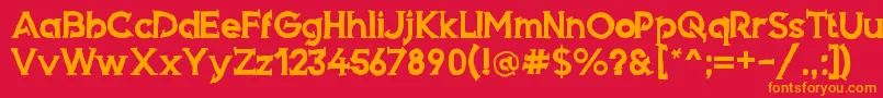 Armed Font – Orange Fonts on Red Background