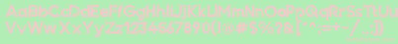 Armed Font – Pink Fonts on Green Background